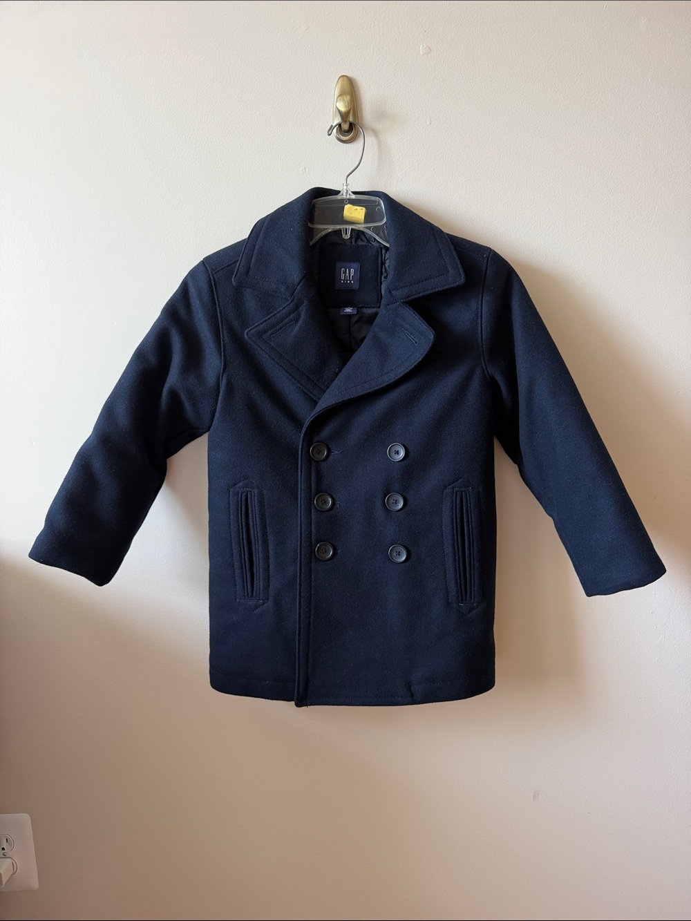 GAP Kids Navy Double-Breasted Peacoat Navy Boys Size Small 6 - 7